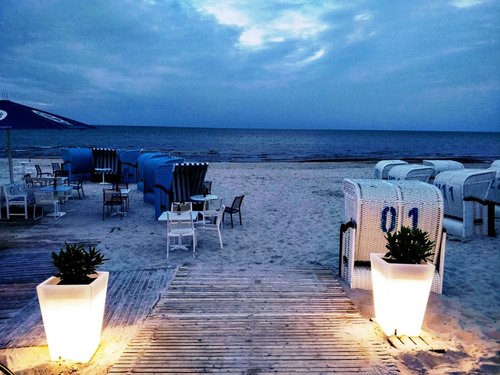 Strand in der Dämmerung  - Appartement G44 Prora