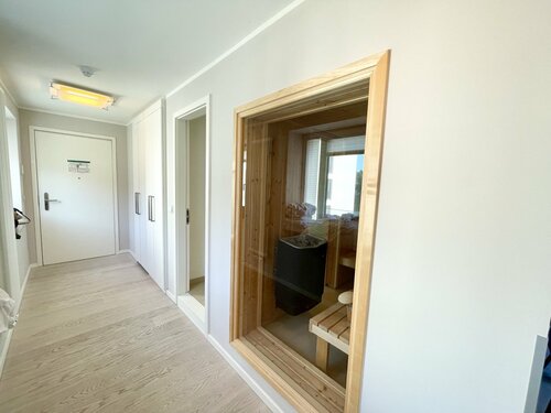 Sauna mit Durchblick Richtung Ostsee